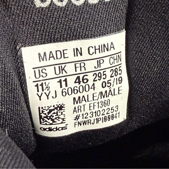 Adidas Shoes Mens Size 11.5 Ultraboost Black Red Blue Running Sneakers EF1360 - Picture 9 of 10